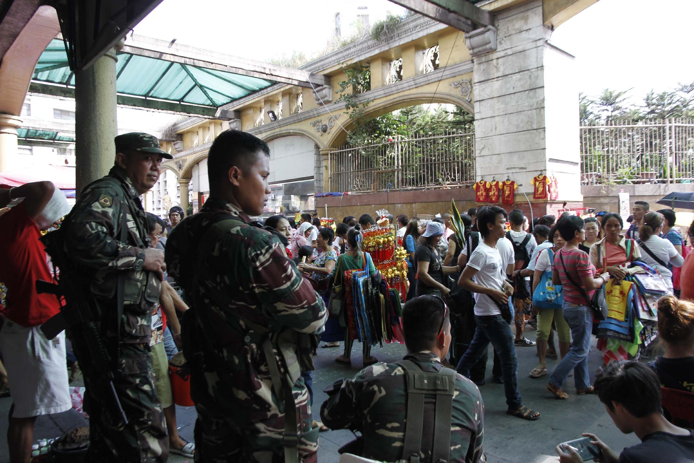 Soldiers deployed for Black Nazarene feast