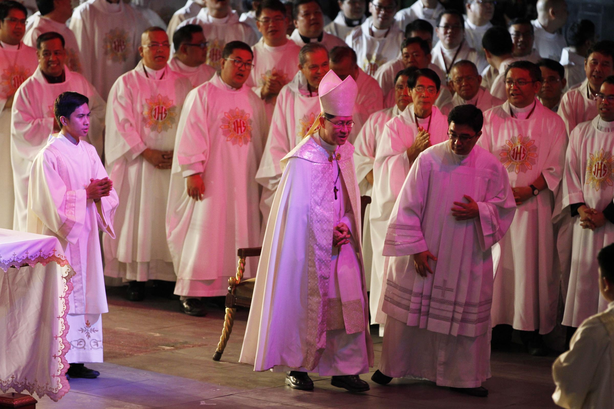 Manila Archbishop Luis Antonio G. Cardinal Tagle leads the mass during the Feast of the Black Nazarene 2017