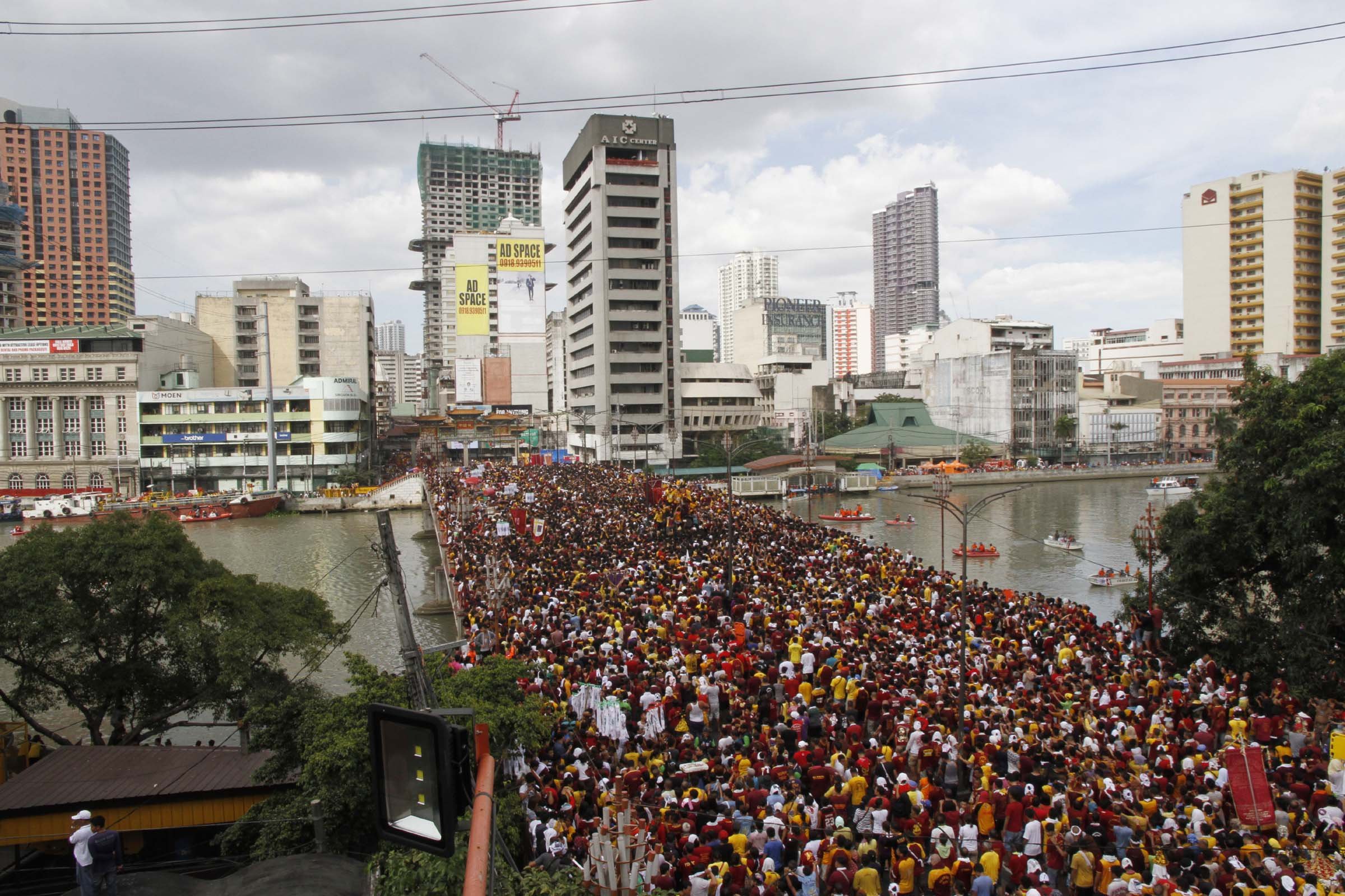 Millions of devotees join the tradational 'Traslacion' of the Feast of the Black Nazarene