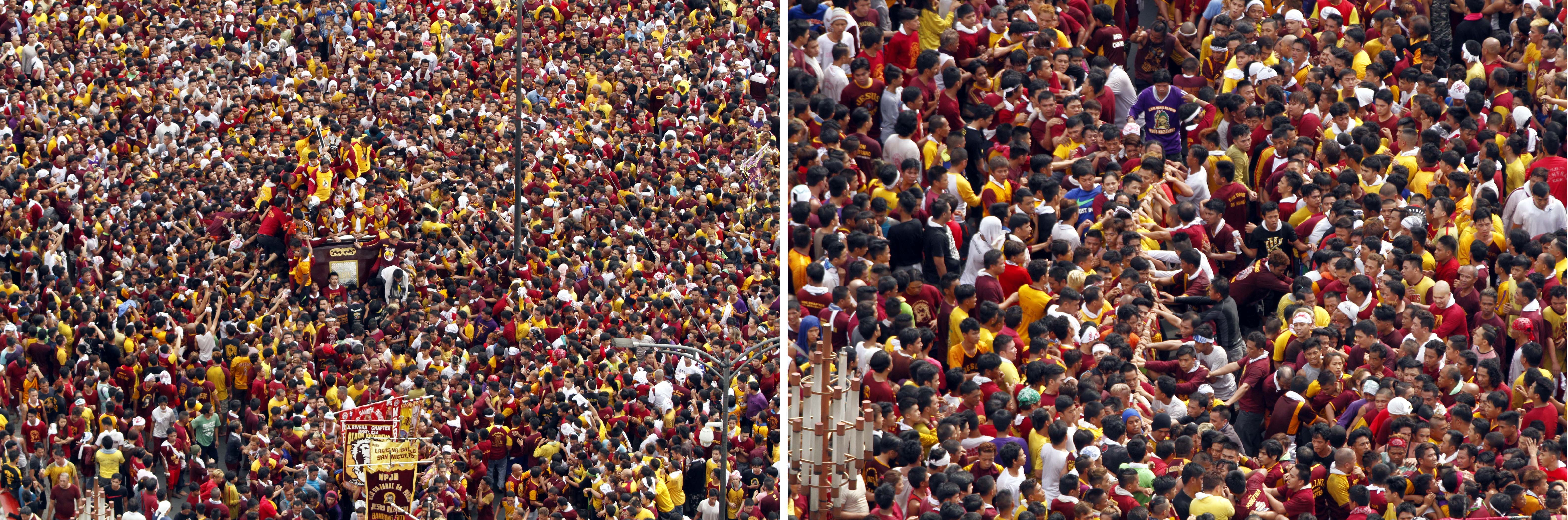 Thousands of Devotees participate in the 'Translacion 2017' for the Feast of the Black Nazarene