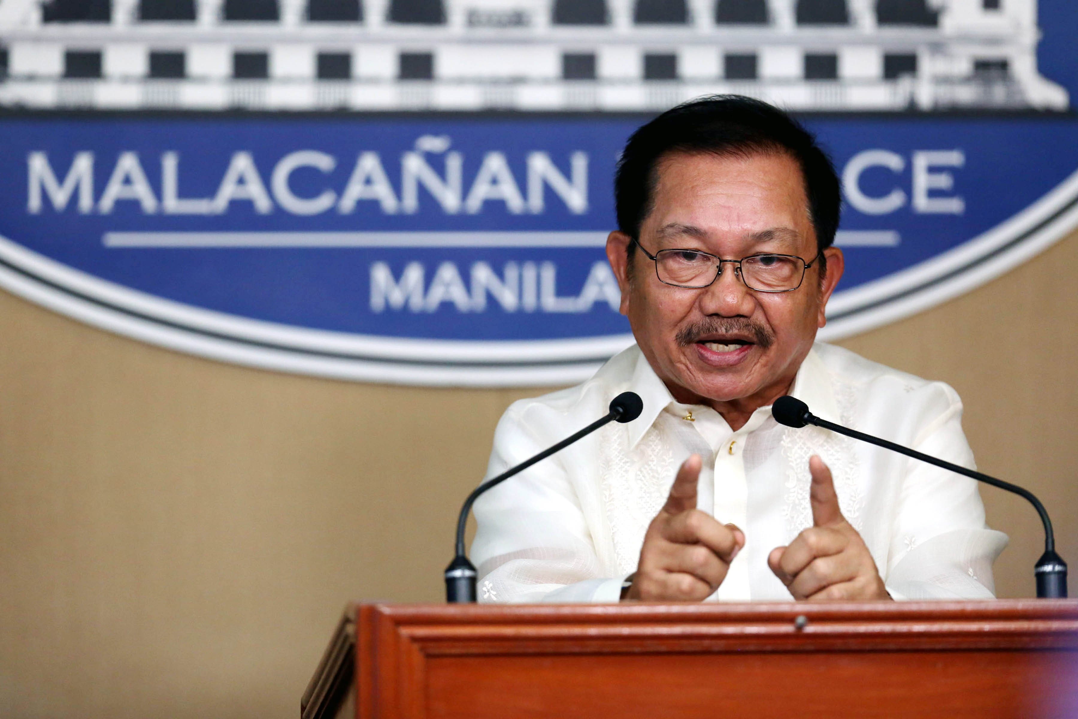 Agriculture Secretary Emmanuel Piñol during a press briefing in Malacañang