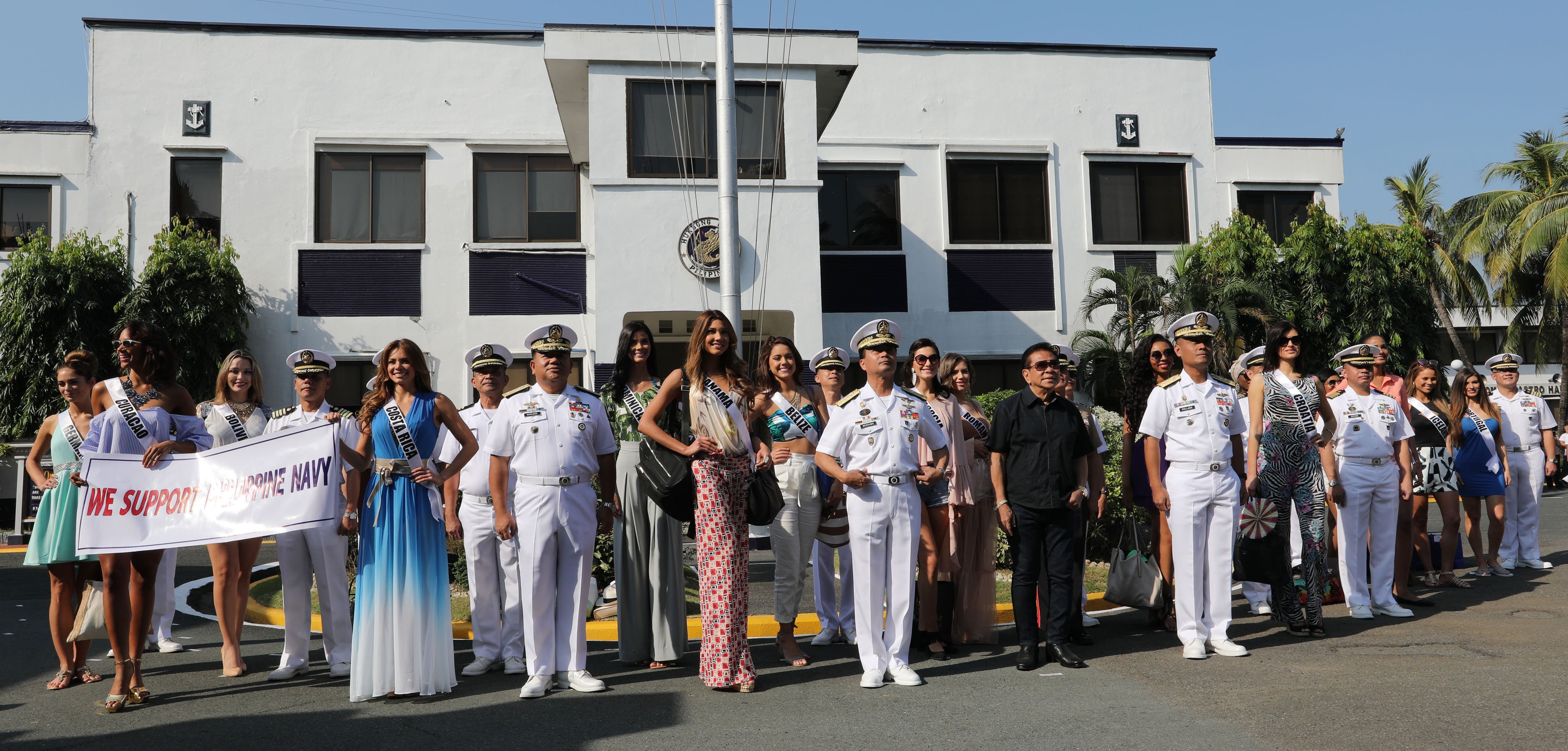 Miss Universe candidates visit PHL Navy headquarters