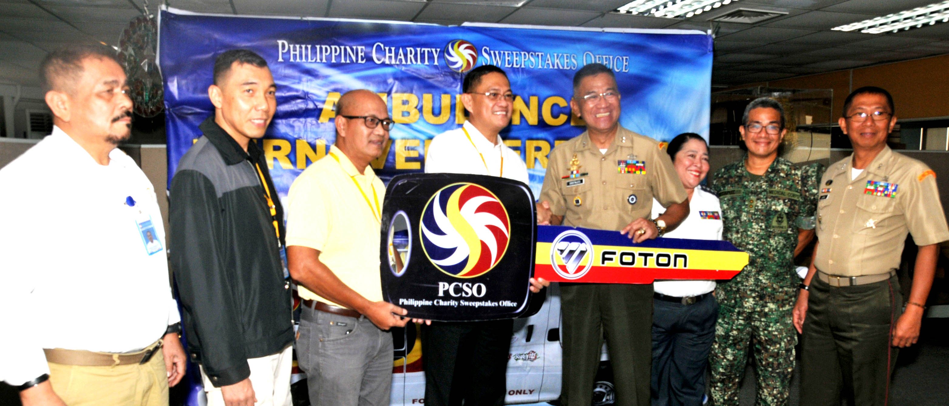 PCSO donates ambulance to Philippine Marine Corps