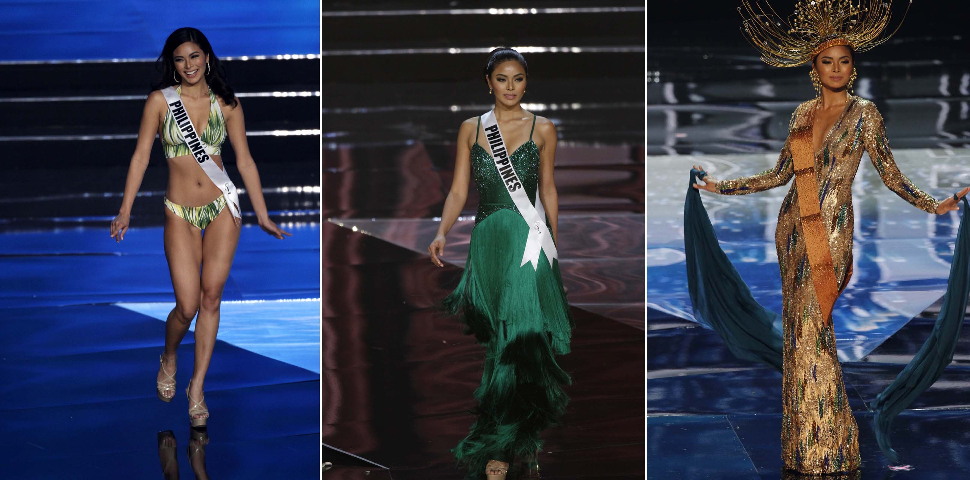 Philippines Miss Universe candidate in swimsuit and national costume