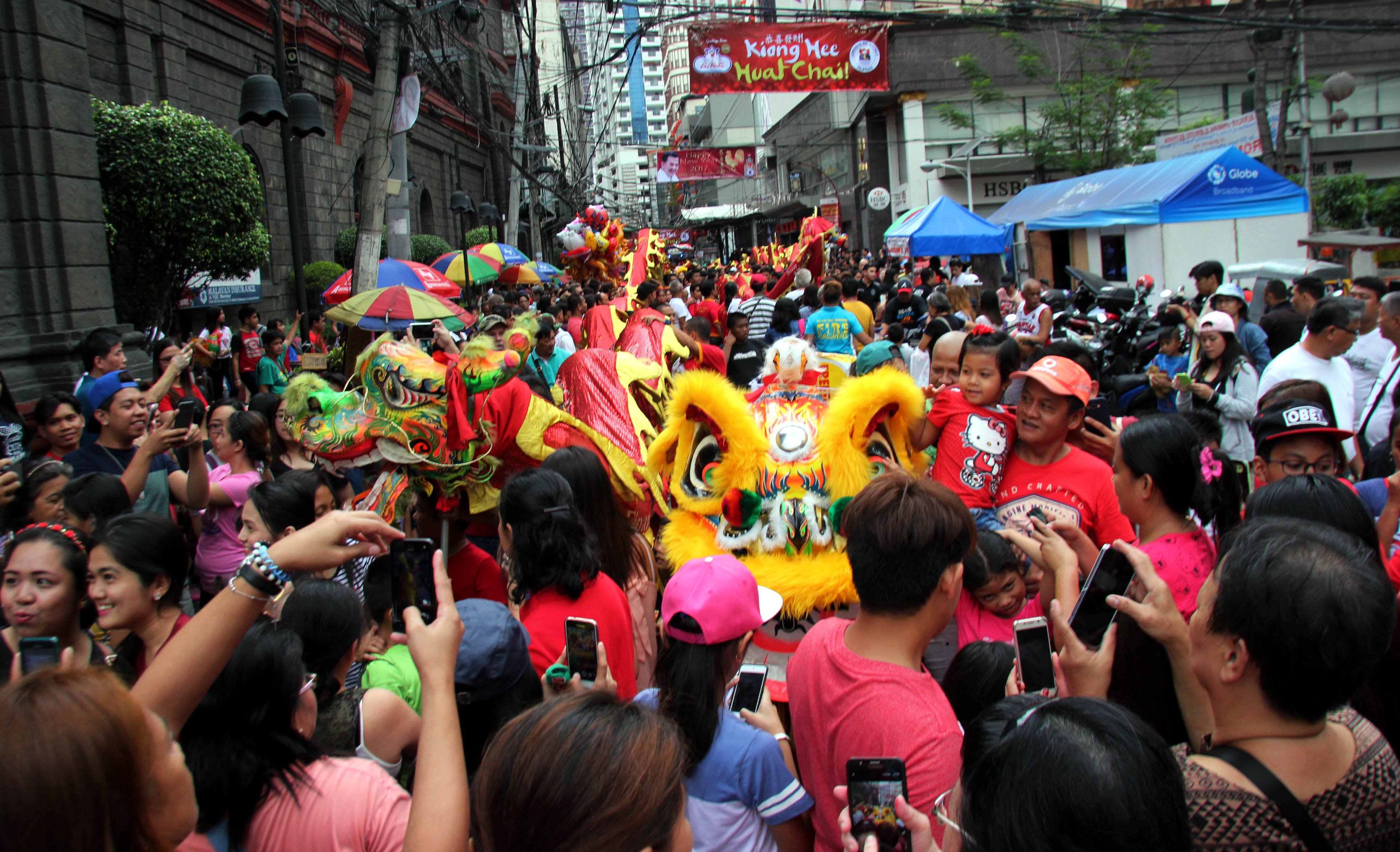 Celebration of Chinese New year in Chinatown,Binondo Manila