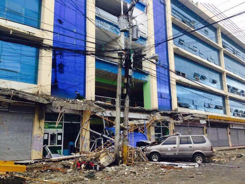 Quake damage in Surigao province