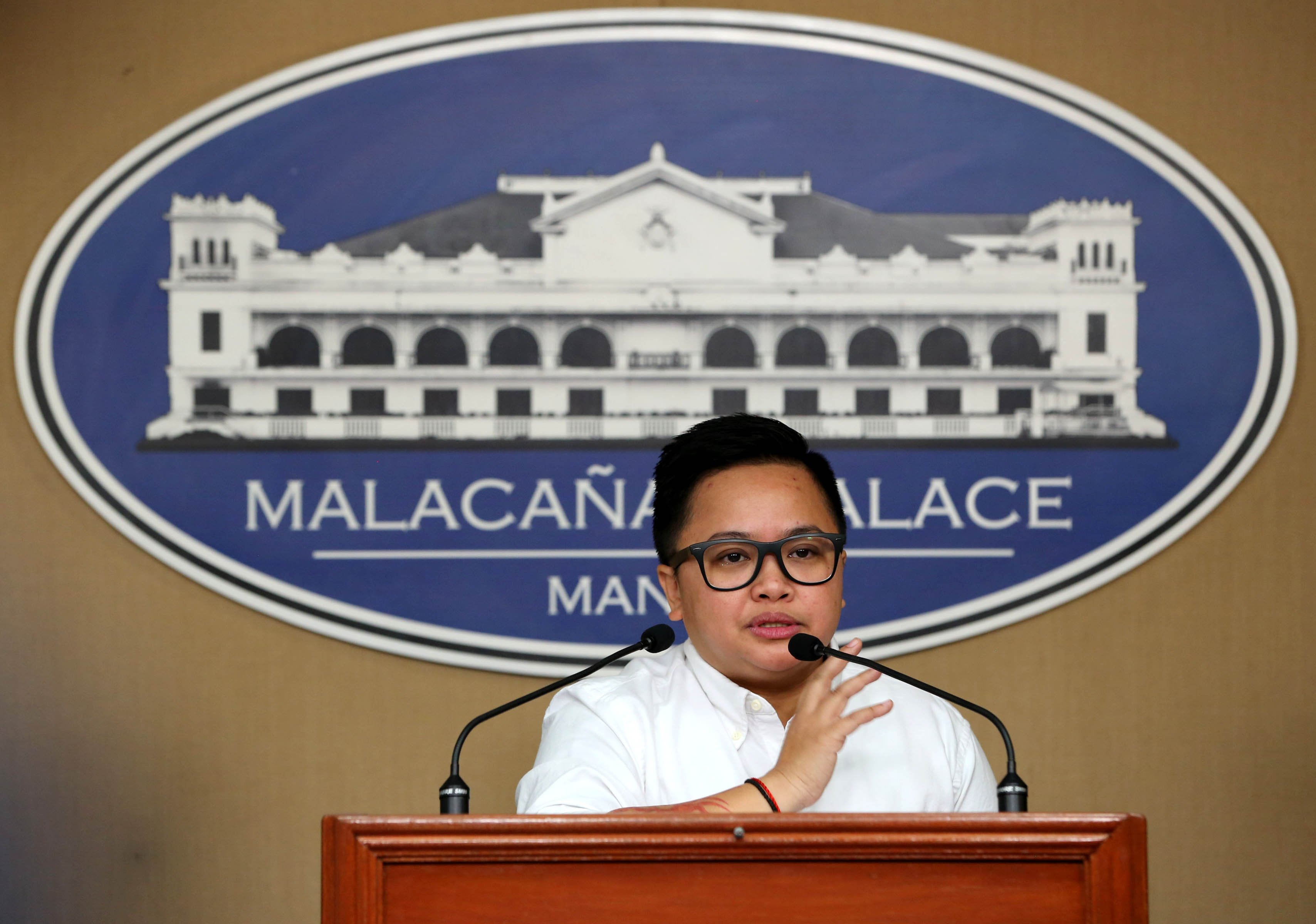 National Youth Commission Chairperson Cariza ‘Aiza’ Seguerra, in a press briefing at Malacañang