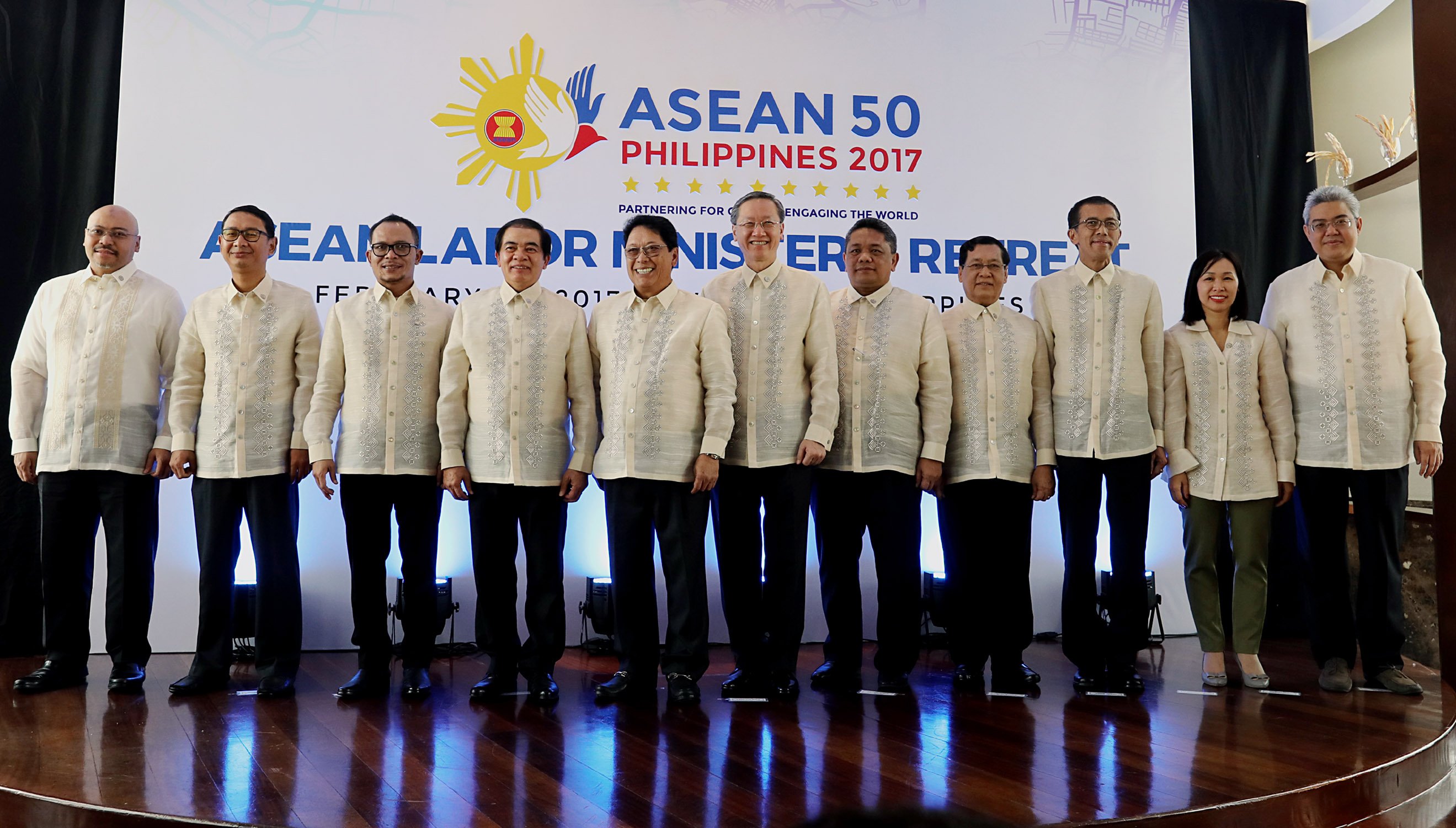 ASEAN Labor Officials in 'barong'