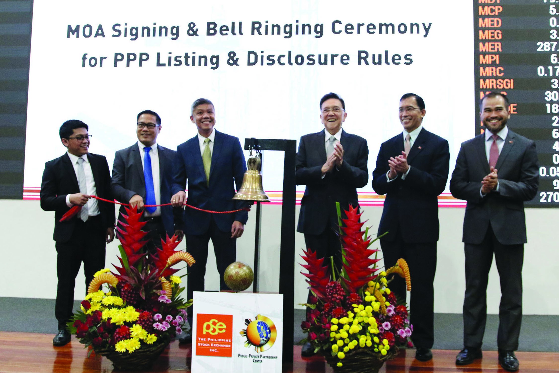 PSE bell-ringing ceremony