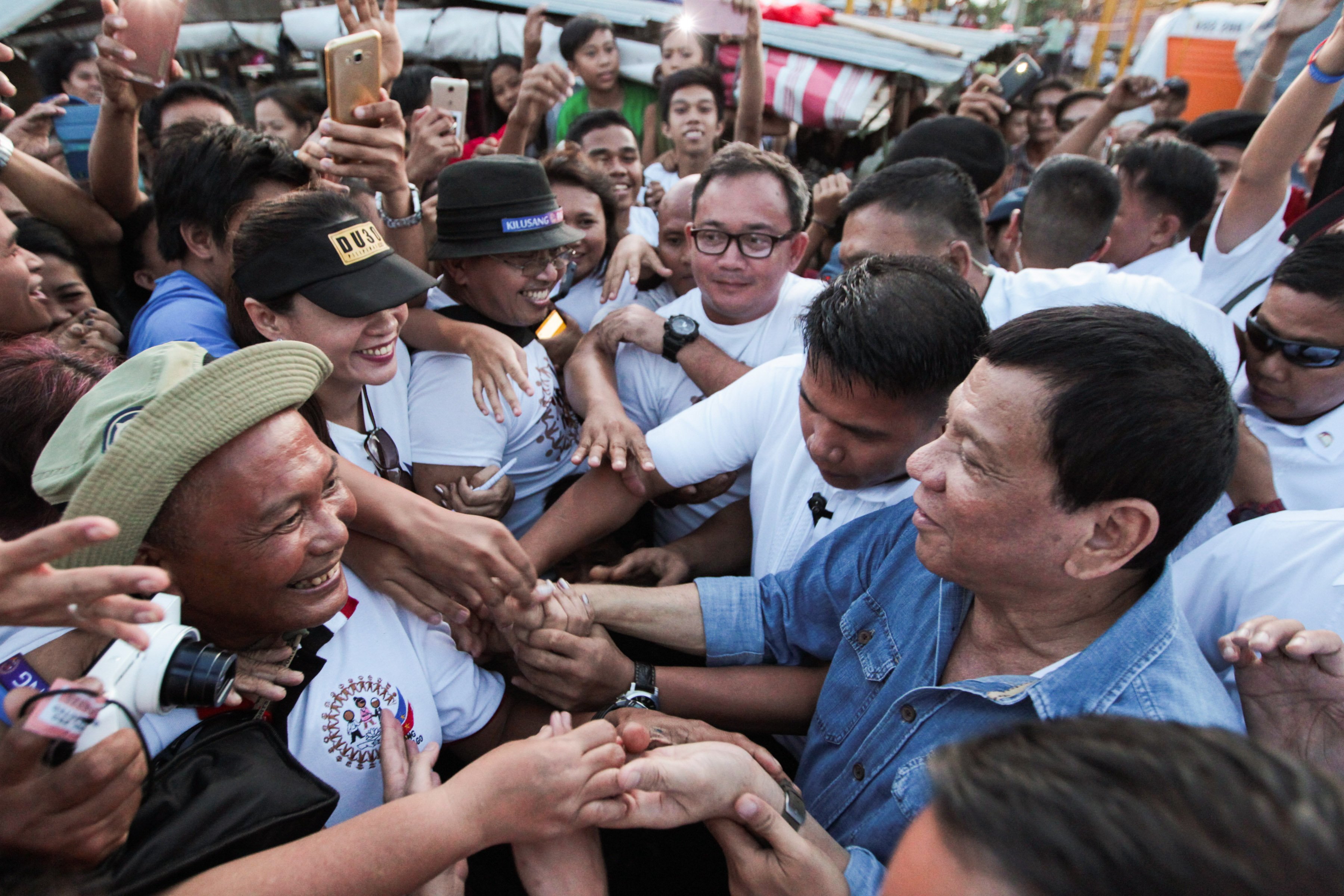 President Duterte at Virlo Public Market in Cebu