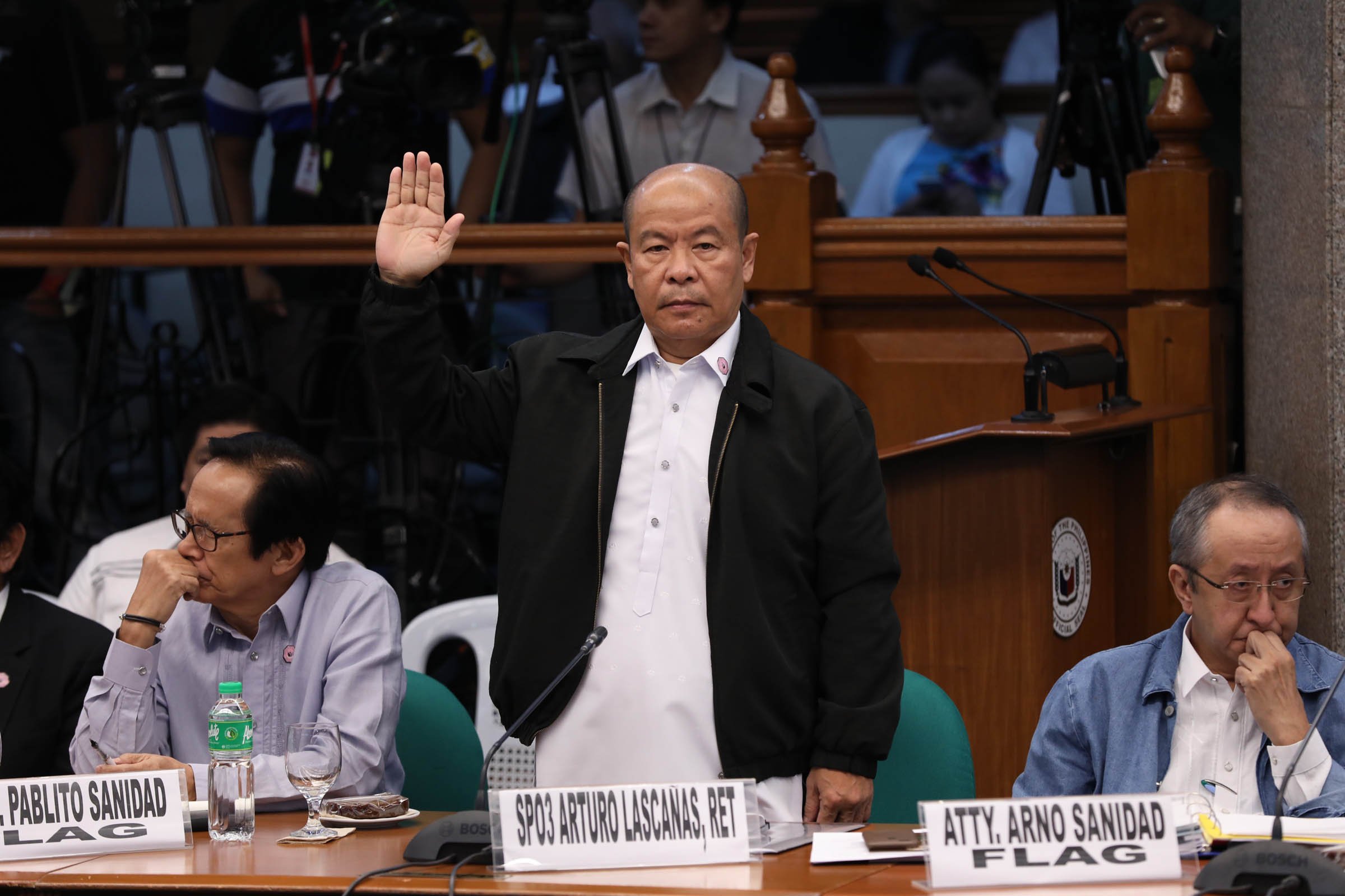 Retired SPO3 Lascañas testifies at Senate inquiry on alleged Davao Death Squad