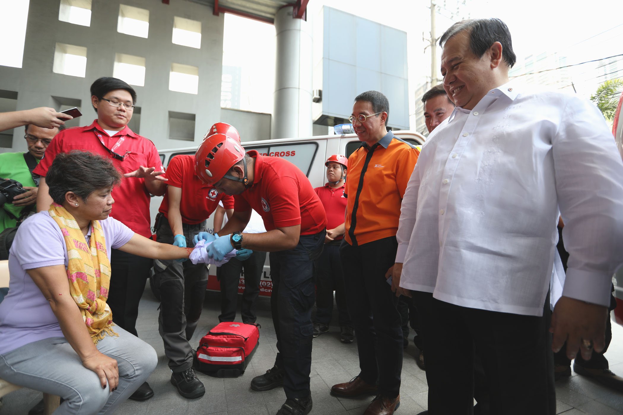 Philippine Red Cross (PRC) first aid burn demo