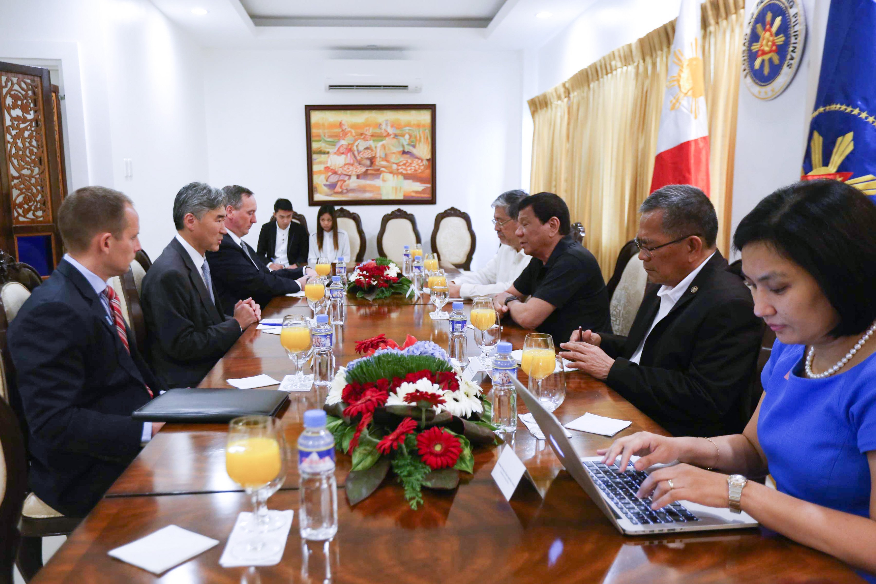 Pres. Duterte meets US Ambassador Sung Kim in Davao City