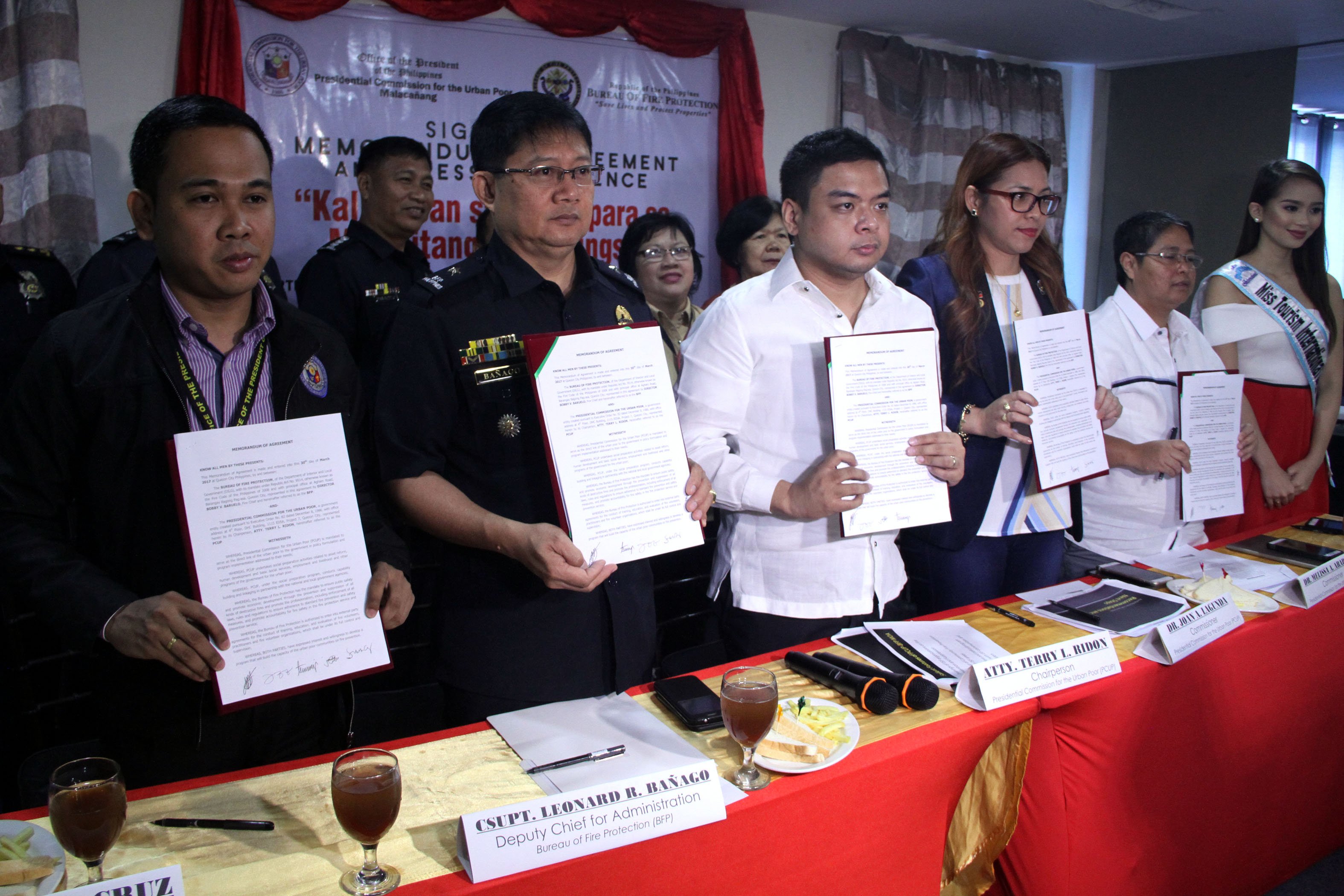 Signing of Memorandum of Agreement for 'Kaligtasan sa Sunog para sa Maralitang Taga-Lungsod'