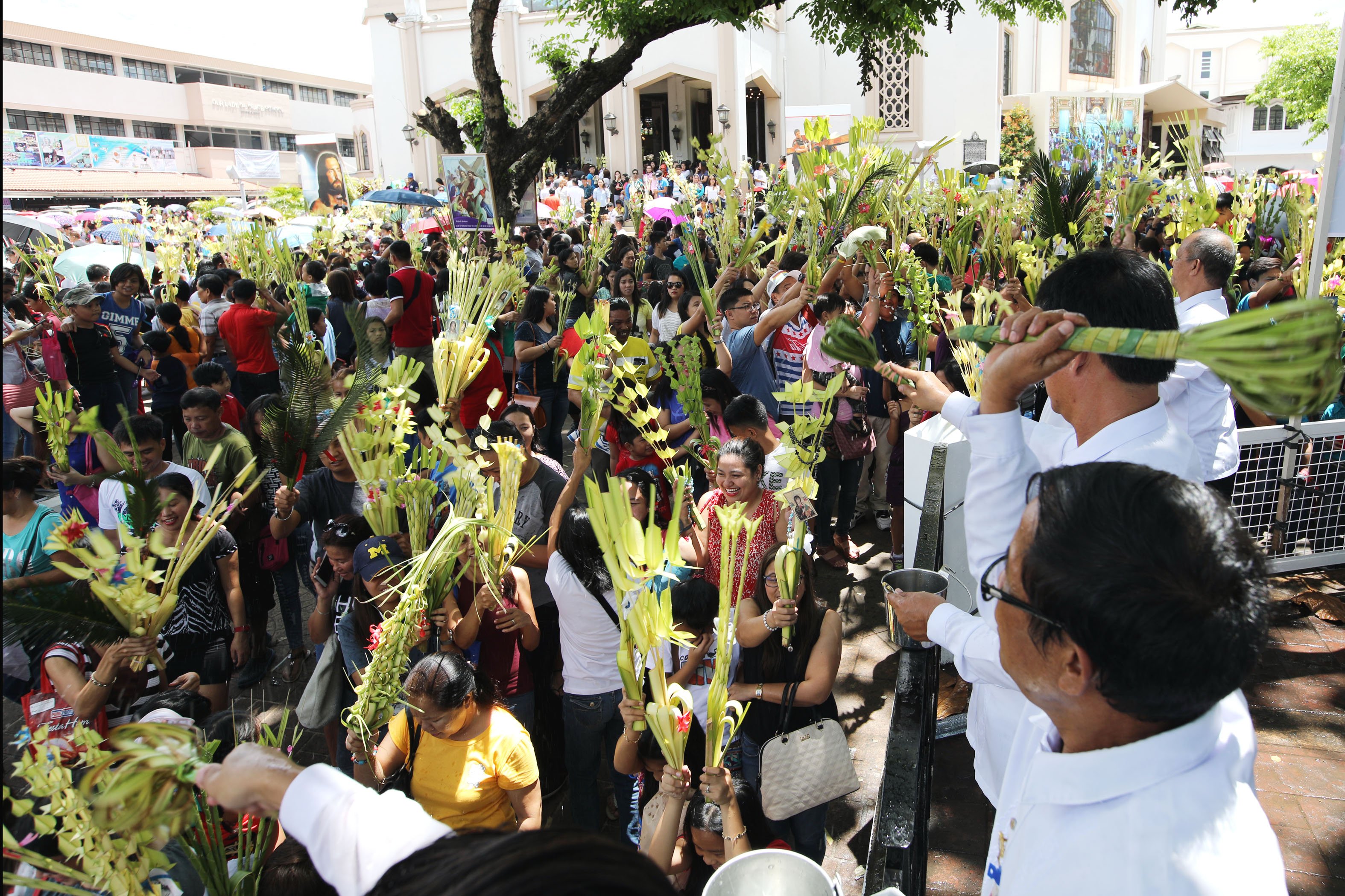 Blessing of "palaspas" at Antipolo Shrine