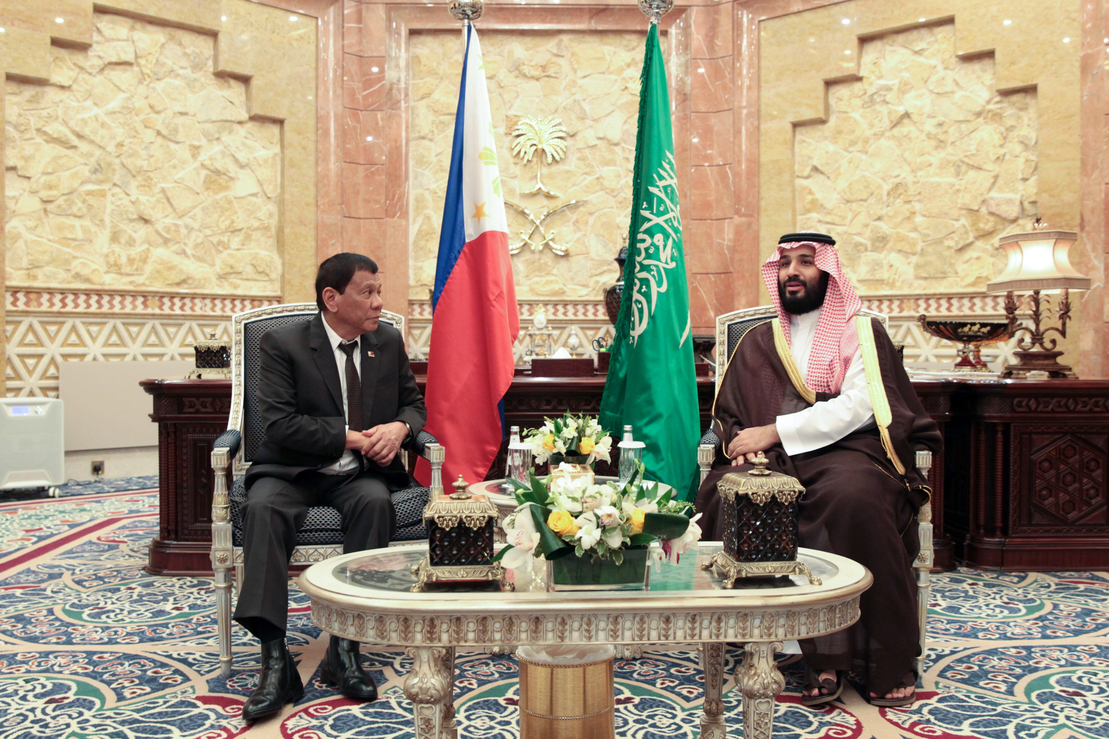 President Duterte meets with Kingdom of Saudi Arabia Deputy Crown Prince Mohammed bin Salman bin Abdulaziz Al Saud