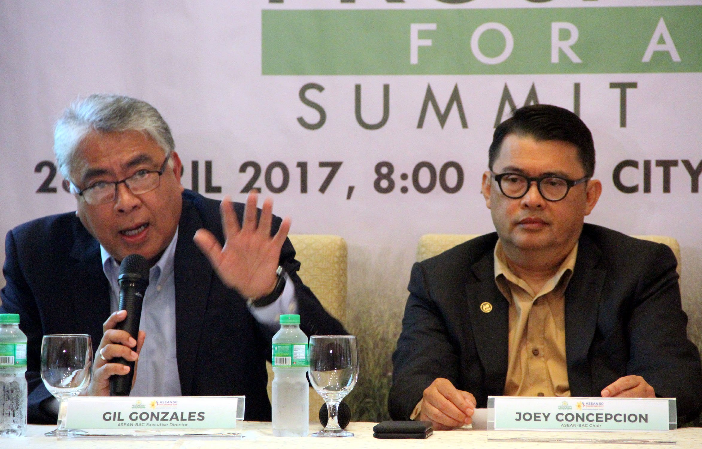 Gil Gonzales, Executive Director ASEAN-BAC presents Overview of the Prosperity for All Summit