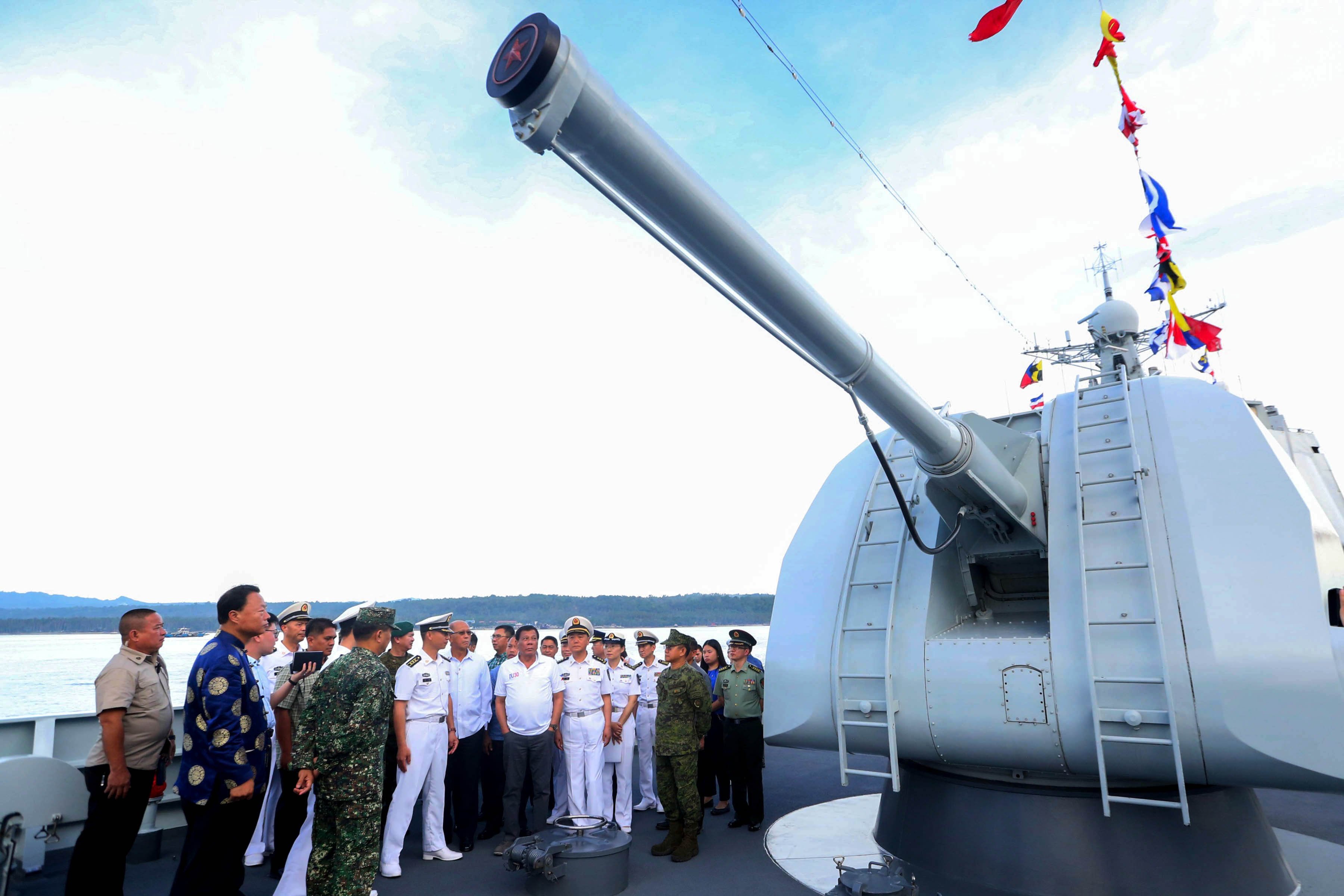 PRESIDENT DUTERTE VISITS PEOPLE'S LIBEREATION ARMY NAVY (PLAN) FLAGSHIP DESTROYER ‘CHANG CHUN’