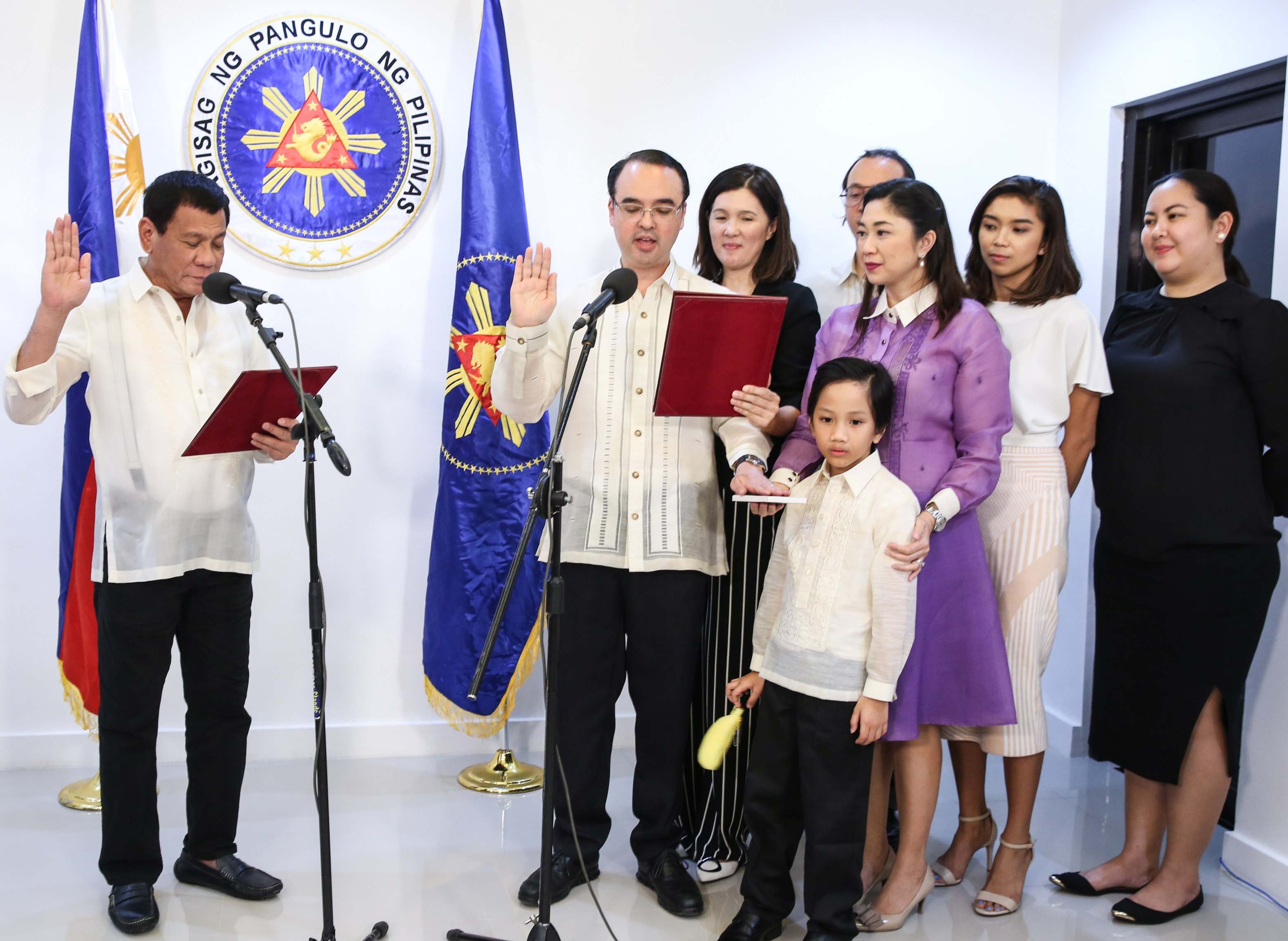 PRRD administers oath of Foreign Affairs Secretary Alan Peter Cayetano