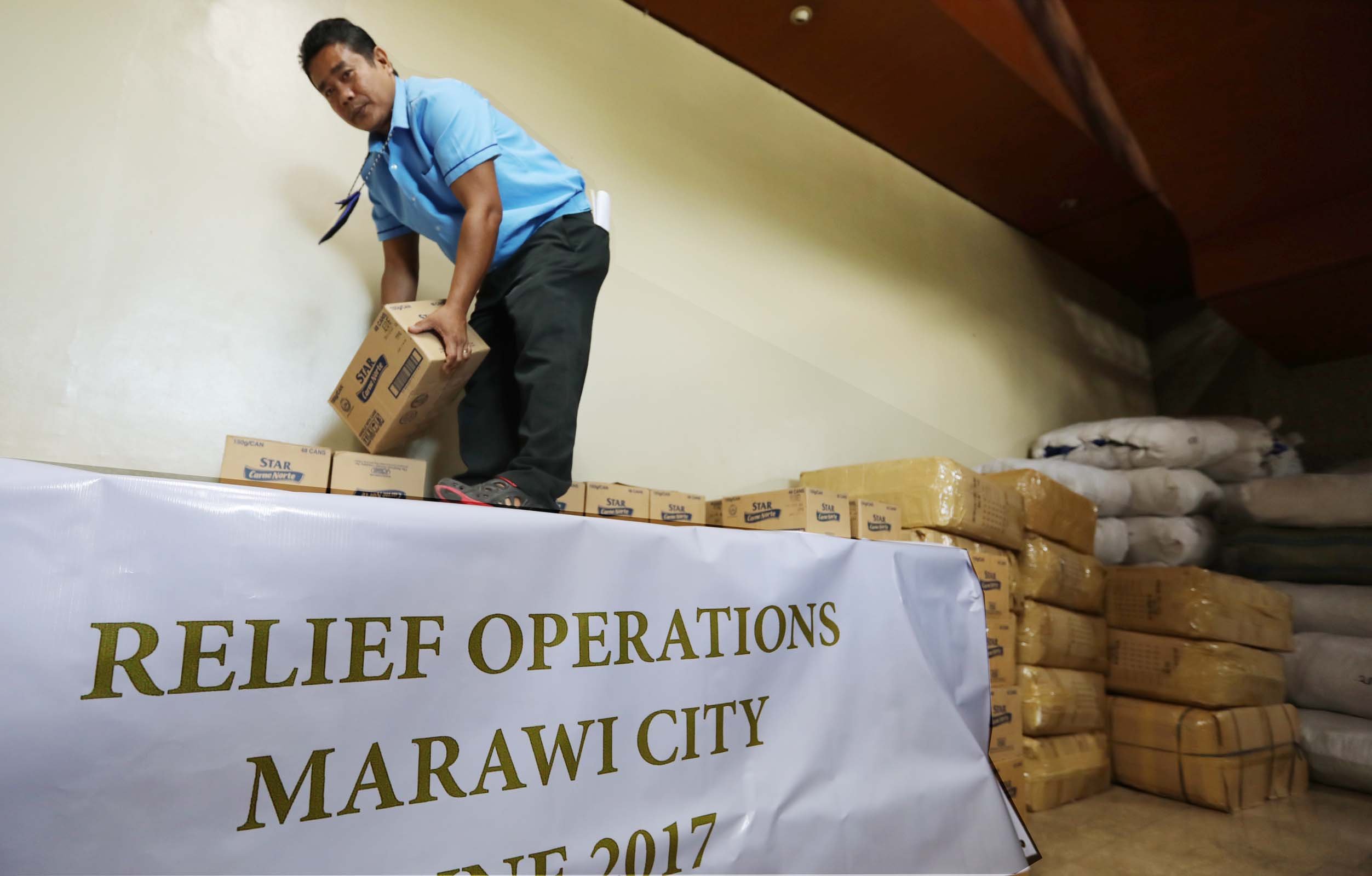 Relief goods for affected families from Marawi City