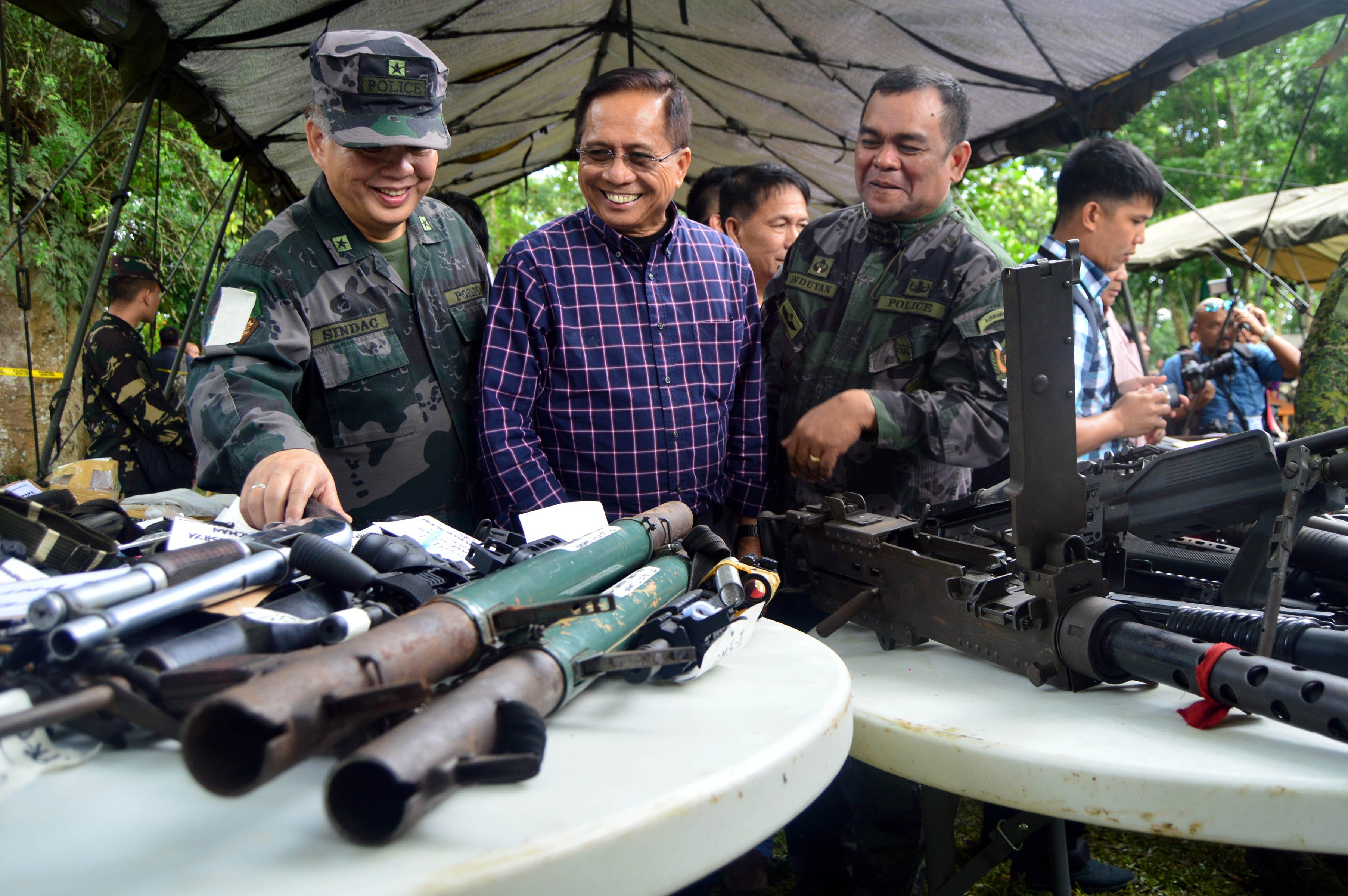 Recovered firearms from Maute Group