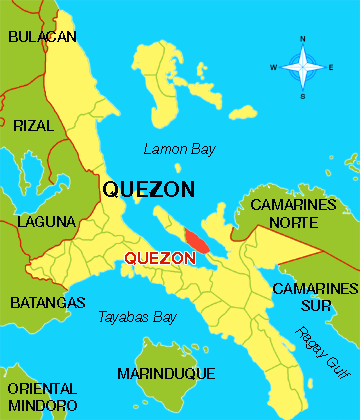 Quezon province map