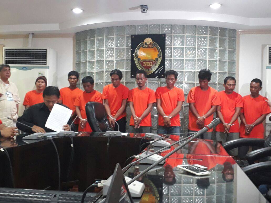 NBI present 9 suspects for illegal fishing in Navotas
