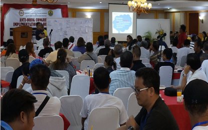 <p><strong>ANTI-DRUG SUMMIT.</strong> Officials of the different Barangay Anti-Drug Abuse Councils and representatives of law enforcement and government agencies are all ears to the discussion in the Anti-Drug Congress at the Crown Regency Hotel in Cebu City. <em>(Photo courtesy of the Cebu City Public Information Office)</em></p>