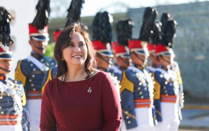 <p>Vice President Leni Robredo attends the commencement exercises of the Philippine Military Academy 'Alab Tala' Class of 2018 at the Fort General Gregorio H. Del Pilar in Baguio City on March 18, 2018. <em>(Photo courtesy of the Office of the Vice President)</em></p>
