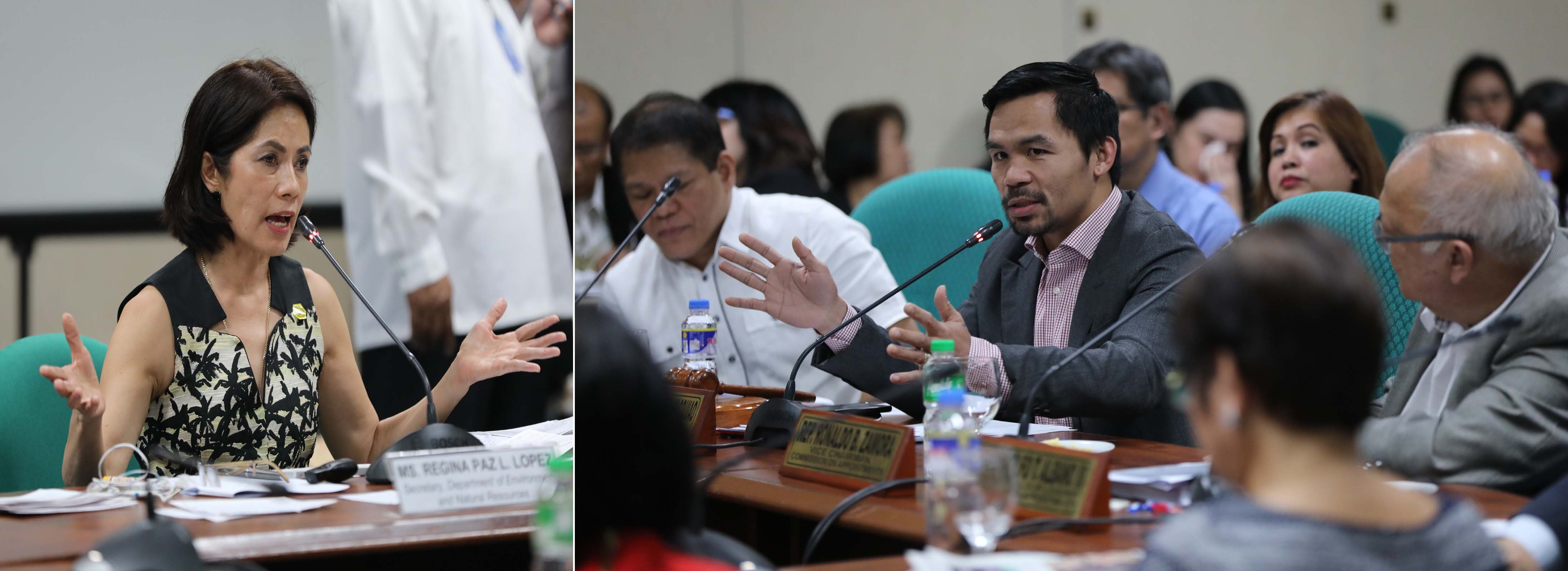 Pacquiao presides the deliberation of ad interim appointment of Gina Lopez