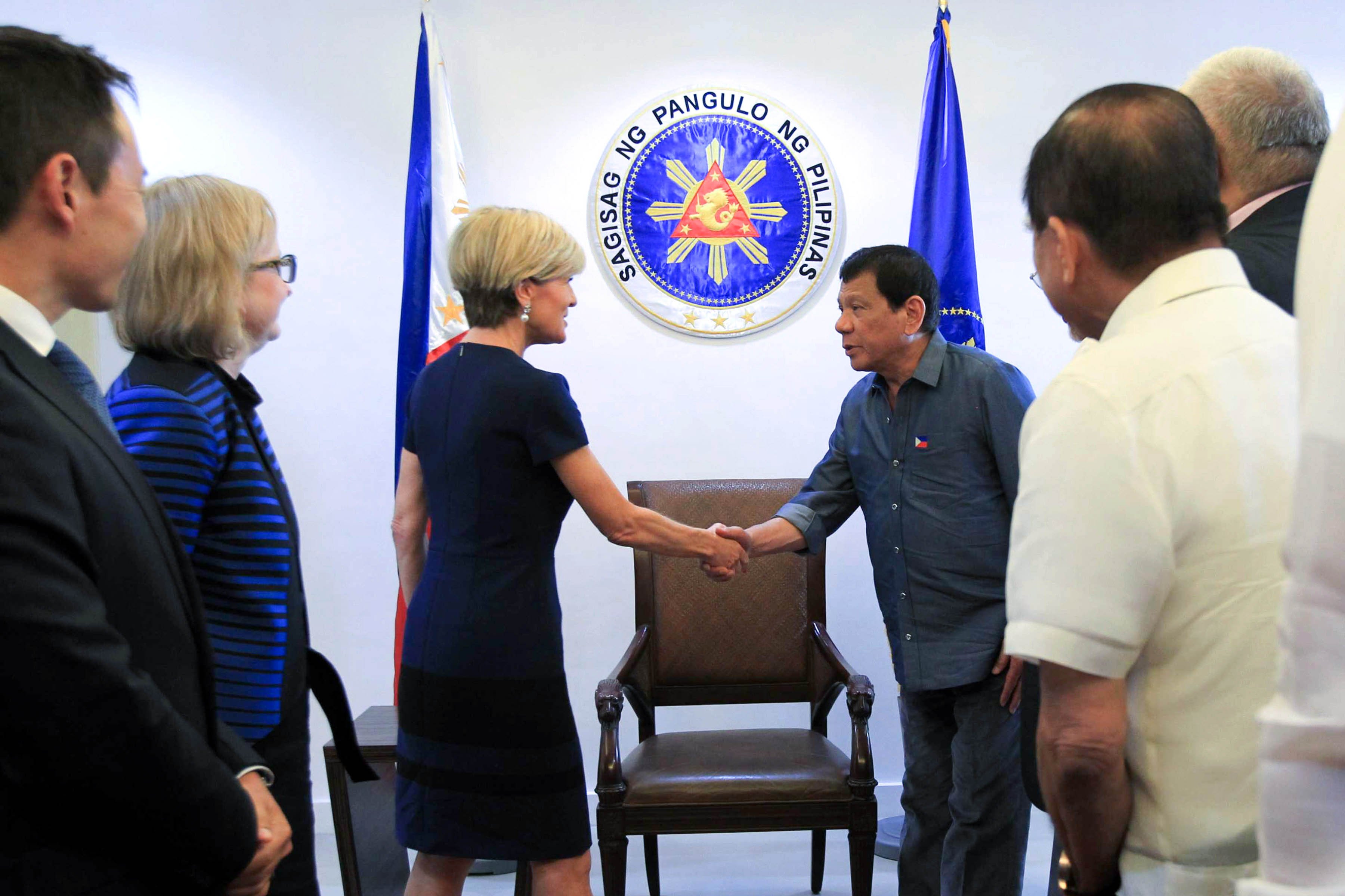 Pres. Duterte welcomes Australia's Foreign Minister Julie Bishop in Davao City