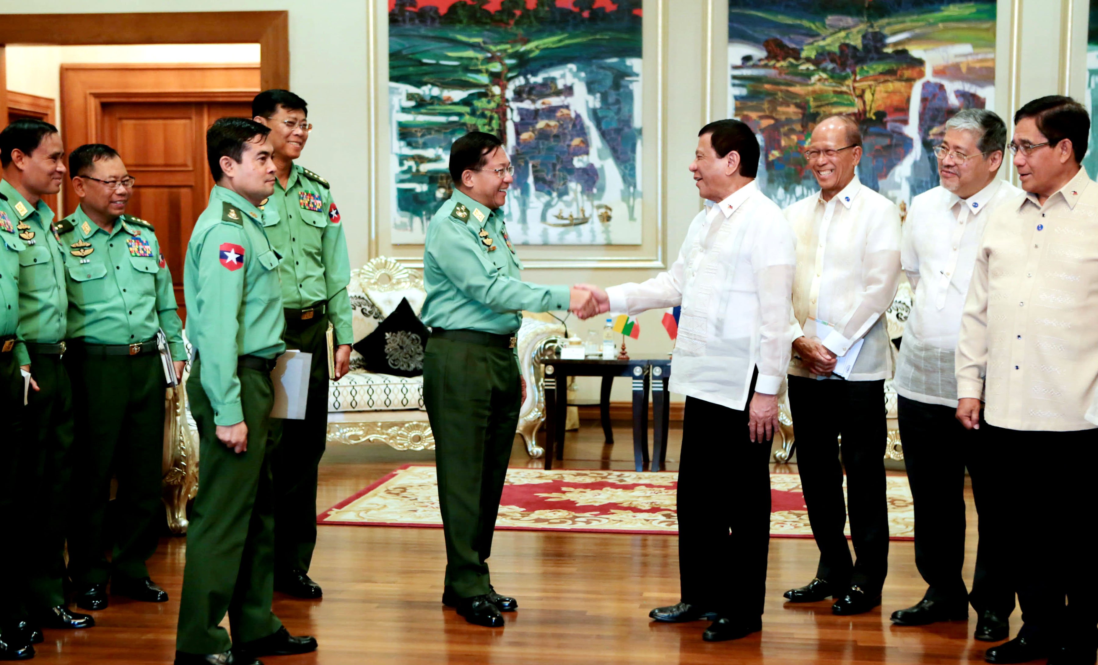 PRRD meets with Myanmar Commander-in-Chief Senior General Min Aung Hlaing at the Horizon Lake View Hotel in Nay Pyi Taw, Myanmar