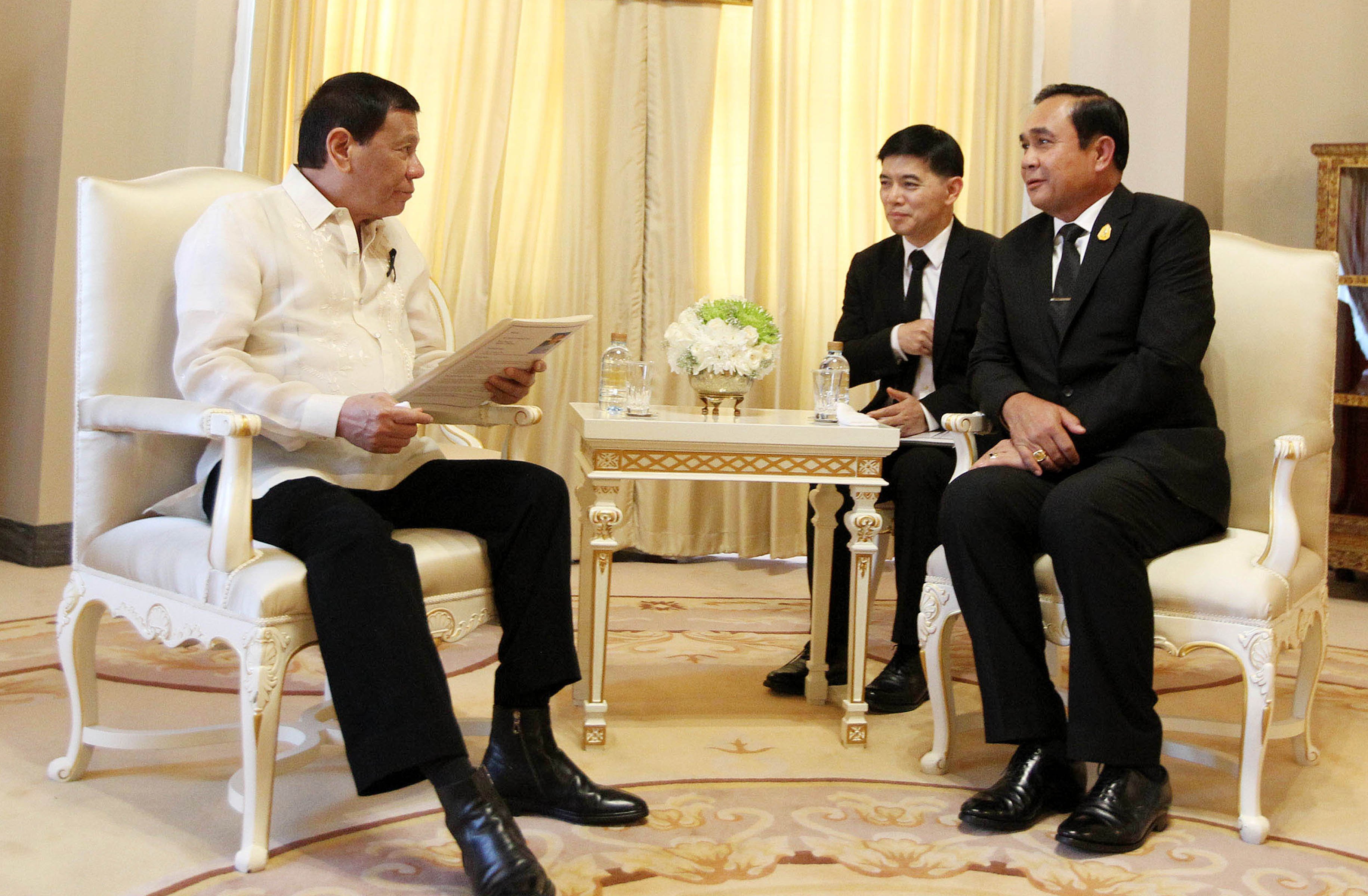 Pres. Duterte, Thailand PM Prayuth eye stronger defense, economic ties